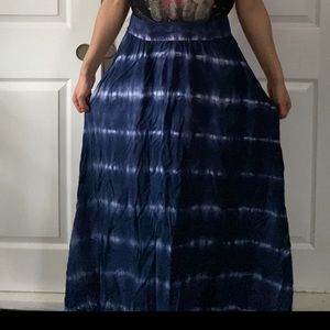 Shibori maxi skirt